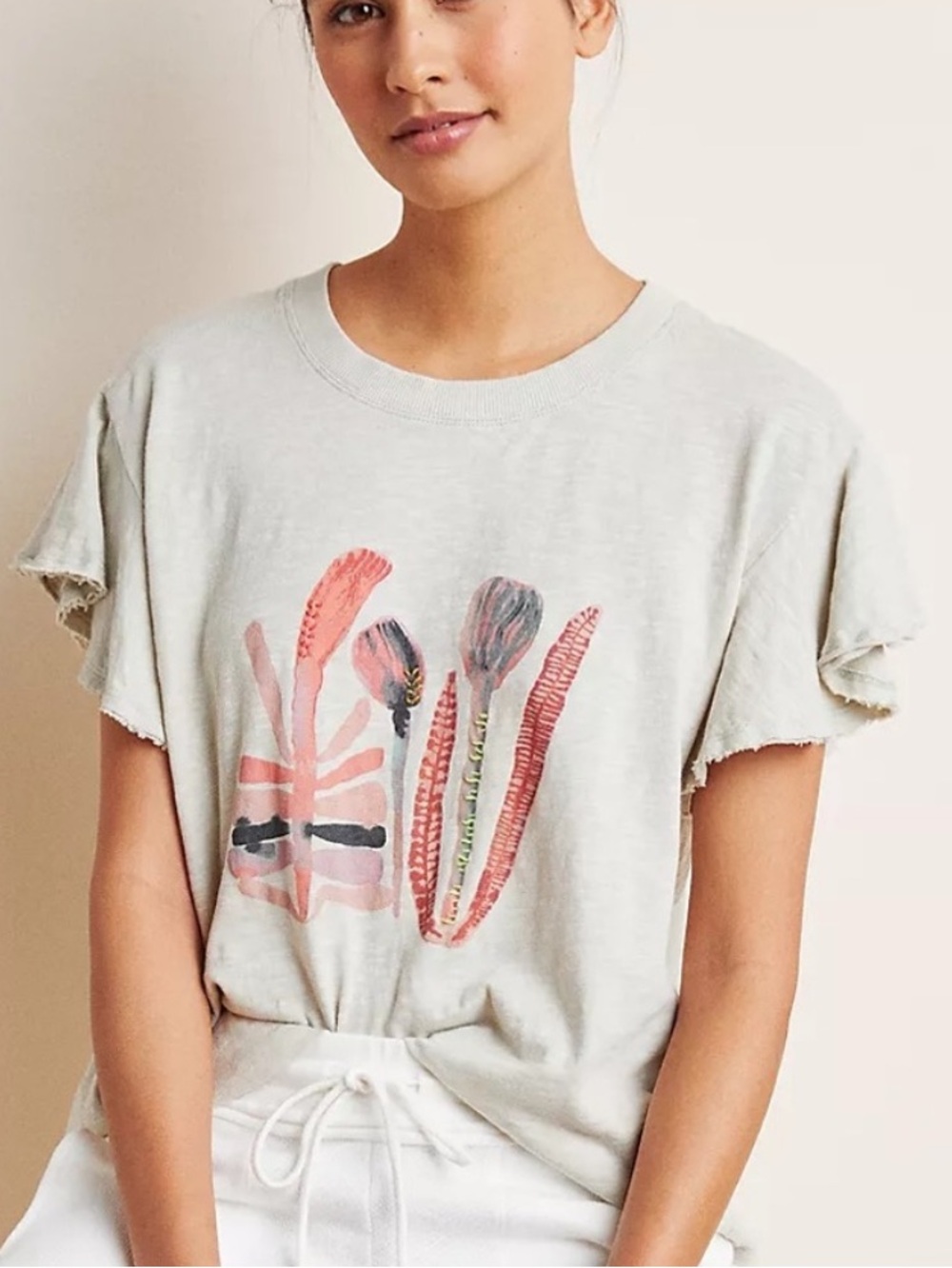Anthropologie * Moira Frith wildlife Graphic tee shirt Med*Exc Co